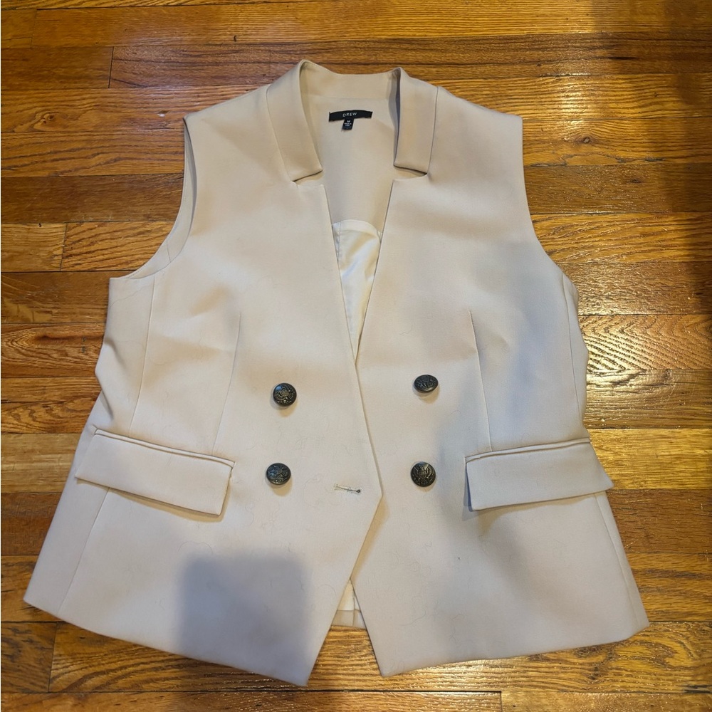 DREW Off-White Double-Breasted Vest